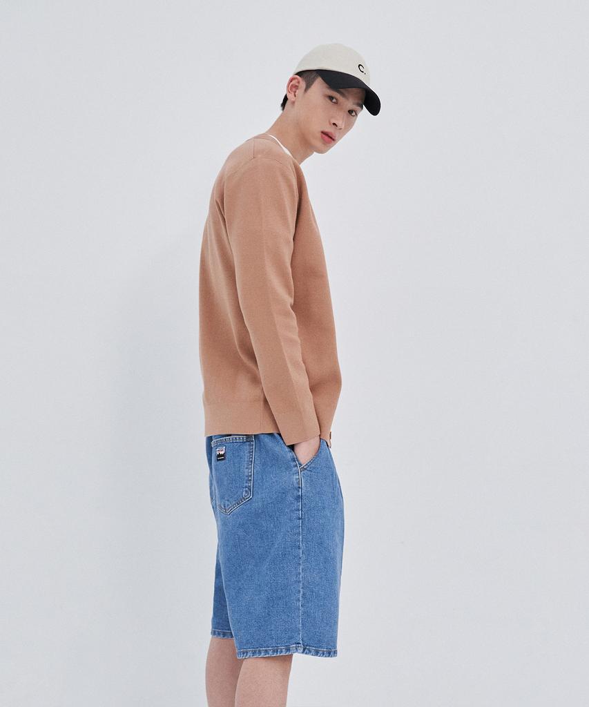 Basic House Uni Supima Semi-Overfit Cardigan Orange Lwcd2101