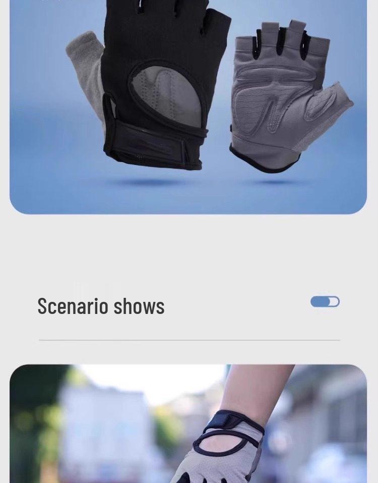 Half-Finger Breathable Cycling Gloves for Men & Women - Shock Absorption, Ideal for Road & Mountain Biking