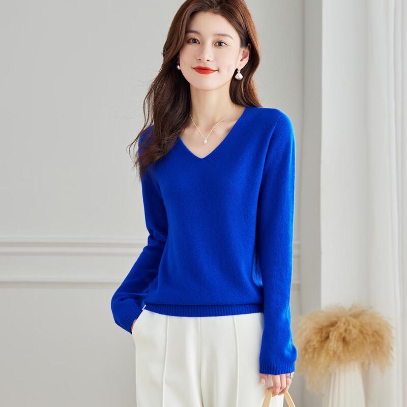 

Srcr Elegant V-neck Wool Blend Knit Sweater XL