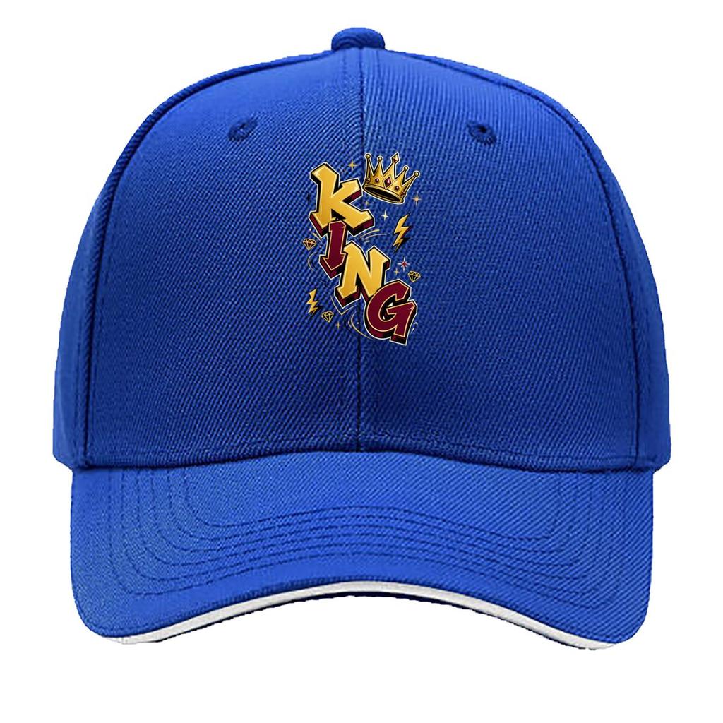 Royal Crown Street Lettering Emblem Sandwich Baseball Cap Sun Cap Outdoor Workouts Hat