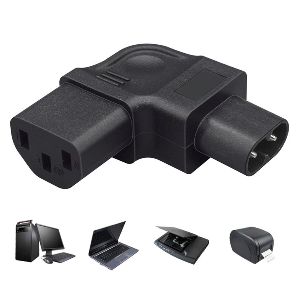 Adaptor cablu de alimentare PDU IEC320 C8 la C13 Figura 8 mufă IEC mamă în unghi drept pentru electronice