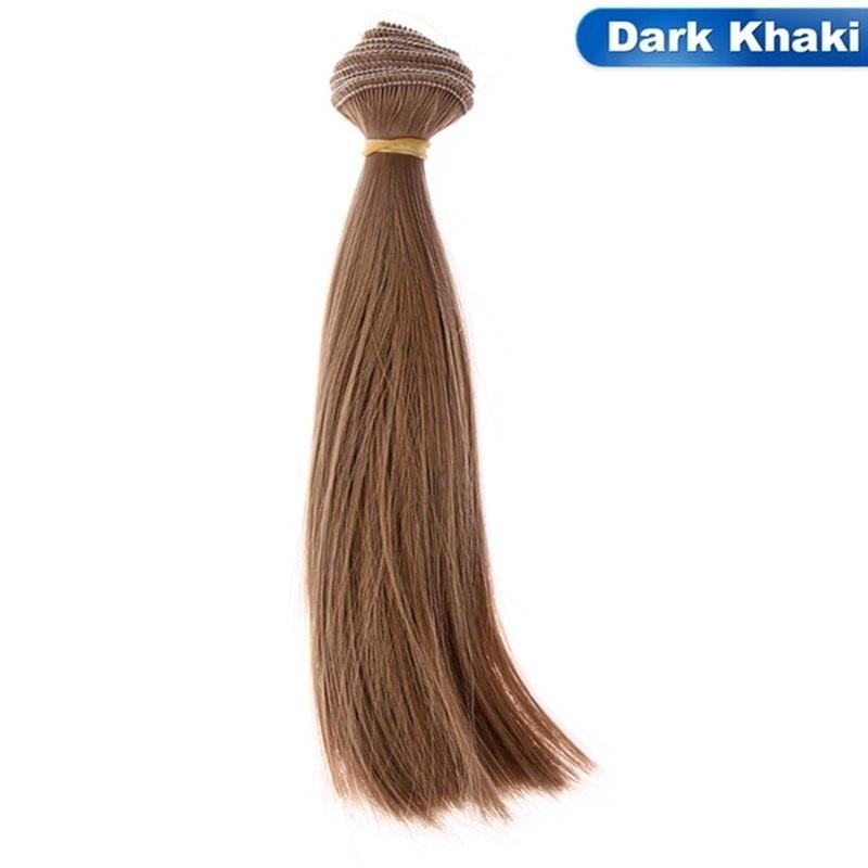 Doll Accessories Straight Synthetic Fiber Wig Hair For Doll