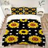 3Pcs Sunflower Pattern Printed Bedding Set, Breathable And Soft, Machine Washable, Christmas Gift, Suitable for Bedroom Decoration, 15165