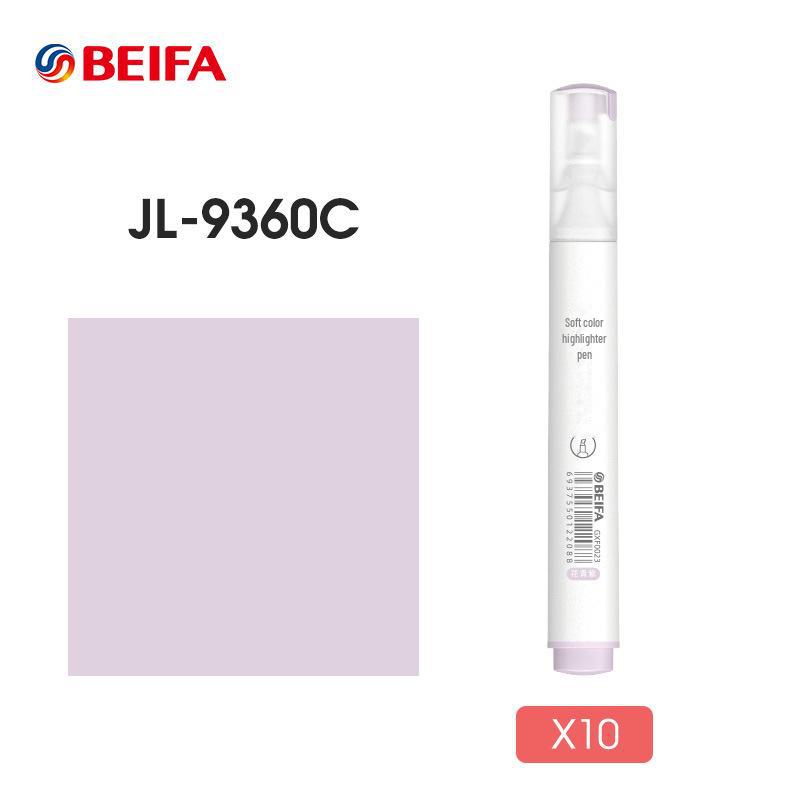 Beifa Morandi Soft-Headed Fluorescent Pens - 10-Box Set for Students' Graffiti and Eye-Protection Marking