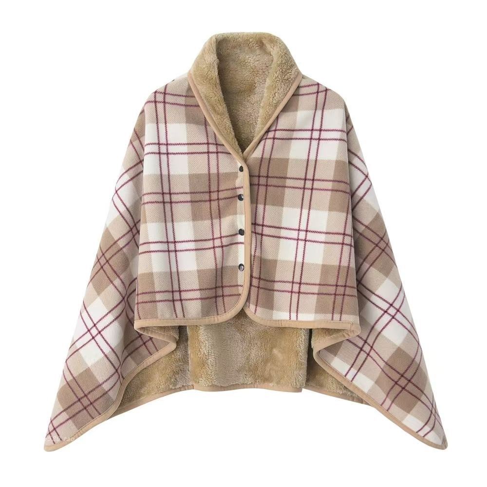 Flannel Shawl Elegant Blanket Wearable Lazy Casual Office Warmth Shawl Blanket for Comfort And Style Multifunction