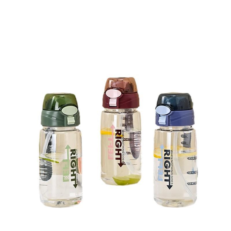 Korean Style Children's and Adults' Plastic Sippy Cup with Straw