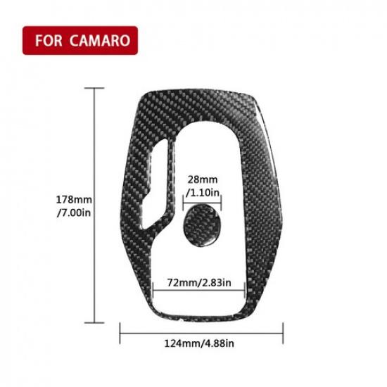 Carbon Fiber Interior Gear Shift Panel Cover Trim For Chevrolet Camaro 2017-