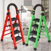 Multi-Functional Telescopic A-Frame Folding Ladder - Thick Carbon Steel Step Ladder for Indoor Use
