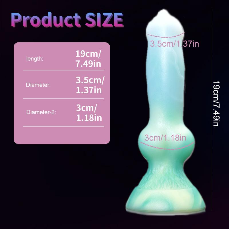Luminous Dog Dildo Anal Plug Animal Dildo Sex Toys for Women Men Silicone Penis for Women Glow In The Dark