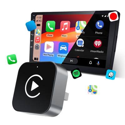 2 In 1 Wireless CarPlay Android Auto Adapter Carplay AI Box Auto Connect Wireless CarPlay Adapter for Factory Wired CarPlay Cars
