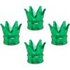 Senzeal 4PCS Crown Car Tire Valve Stem Caps Aluminum Alloy Air Caps Cover Dust Proof Tire Wheel Stem Caps Stem Covers Universal for Cars Bicycle