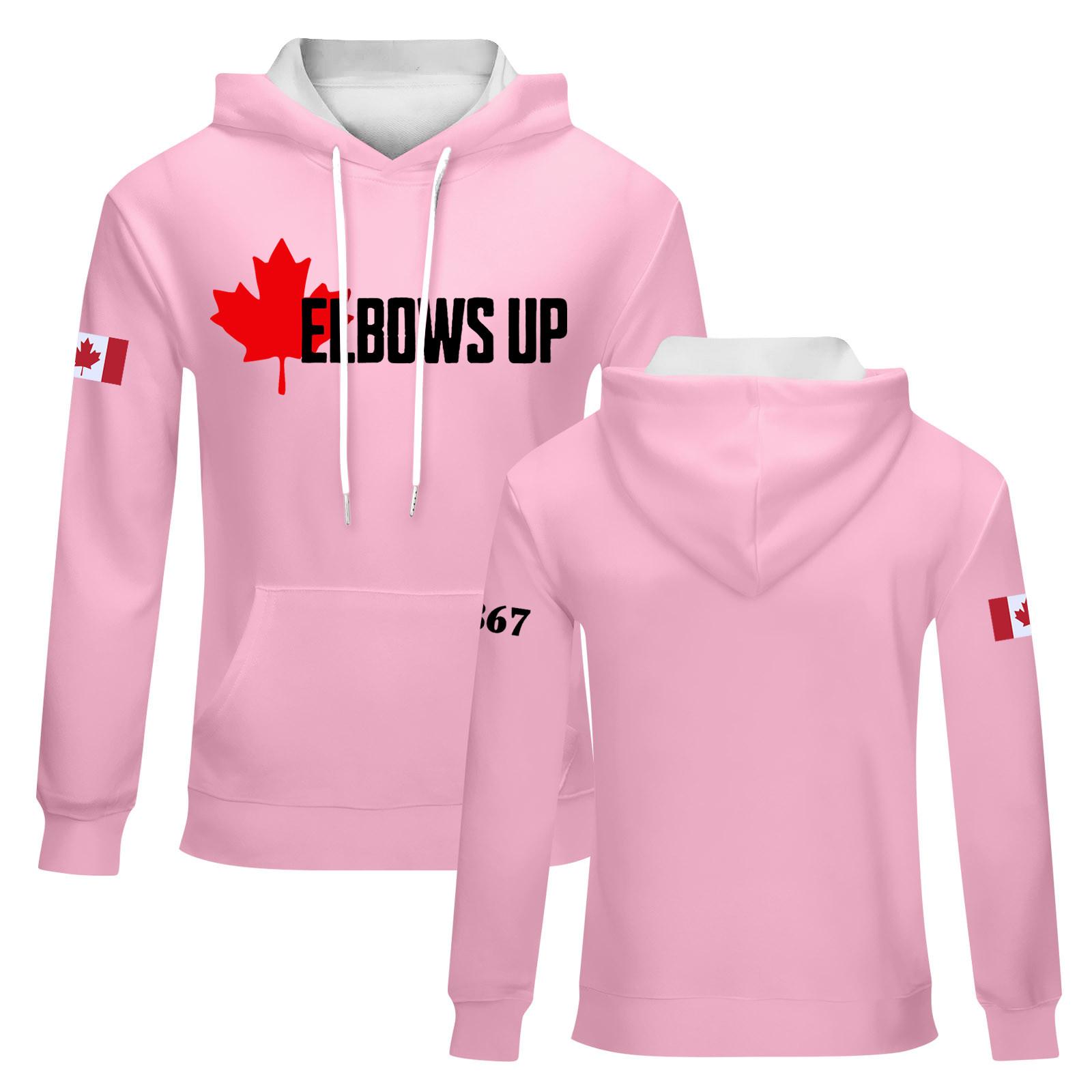 Унисекс модный повседневный свободный плюшевый пуловер с длинными рукавами и круглым вырезом с капюшоном из веревки L розовый