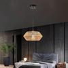 Boho Chandelier 32CM Rustic Farmhouse Pendant Light Paper Rope Ceiling Hanging Lamp Indoor Light for Dining Living Room Bedroom