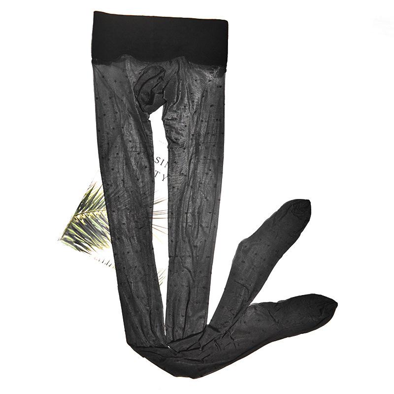 Tečkované perleťové ultratenké bezešvé punčochy pro muže