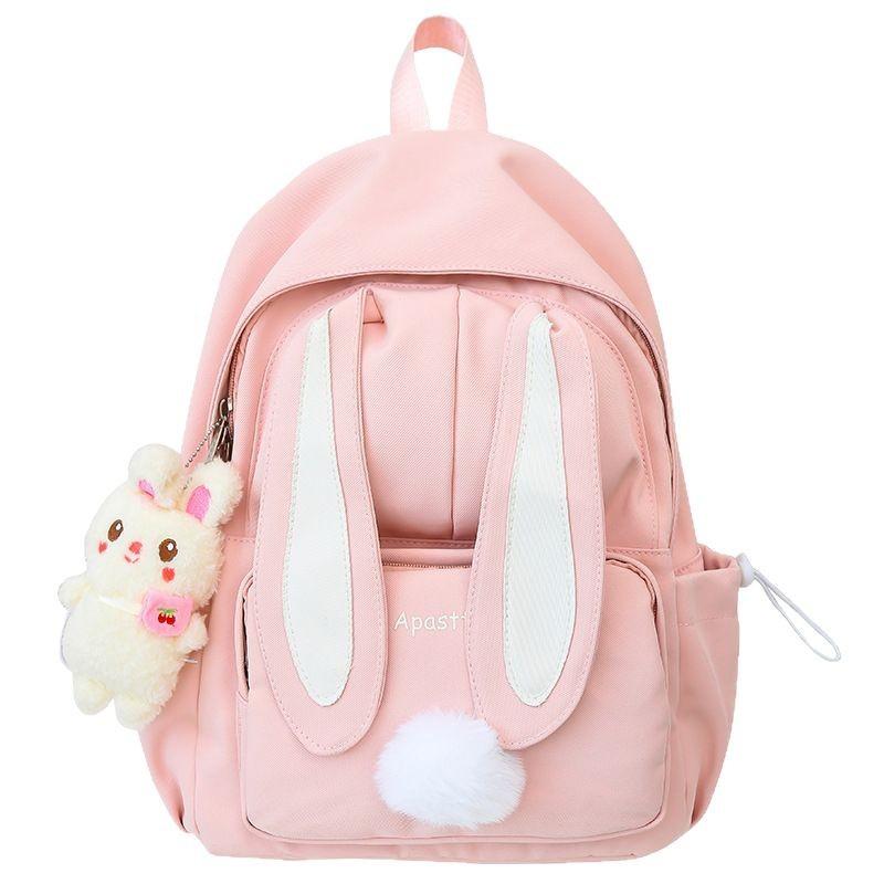 Children's Schoolbags Elementary School Students Junior High School Girls High Quality Rabbit Ears High School Backpacks