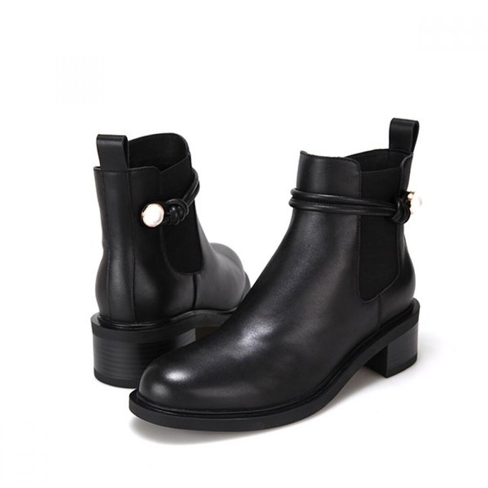 Barbara Leather Jewelry 5cm Ankle Boots Bbg863bk