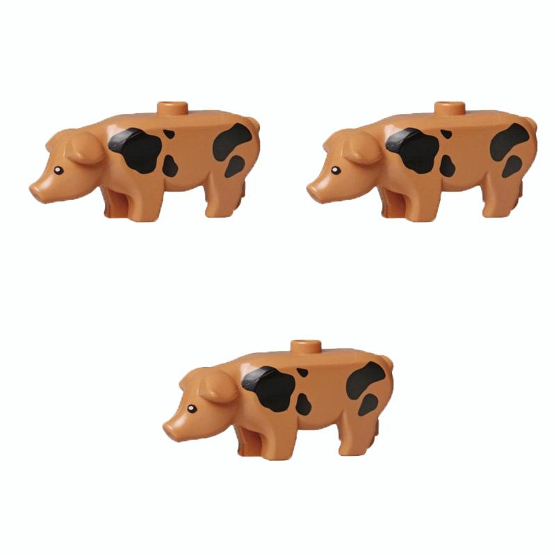 MOC Bricks Toys Model Farm Building blocks Cattle Horse Carriage Transport Vegetable Garden Flower Plant Friut Field Tree Animal