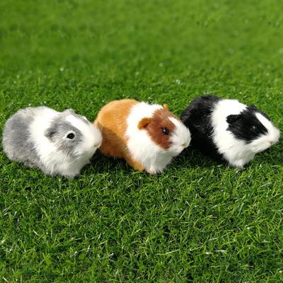Simulation Fur Guinea Pig Animal Plush Stuffed Doll Hamster Doll Plush Toy Soft Stuffed Animal Figurine For Kids Birthday Gift