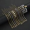15pcs Bohemian Daisy Flower Star Bead Faux Pearl Layered Bracelets Set For Women Gold Color Summer Beach Daily Wear Jewelry Gift