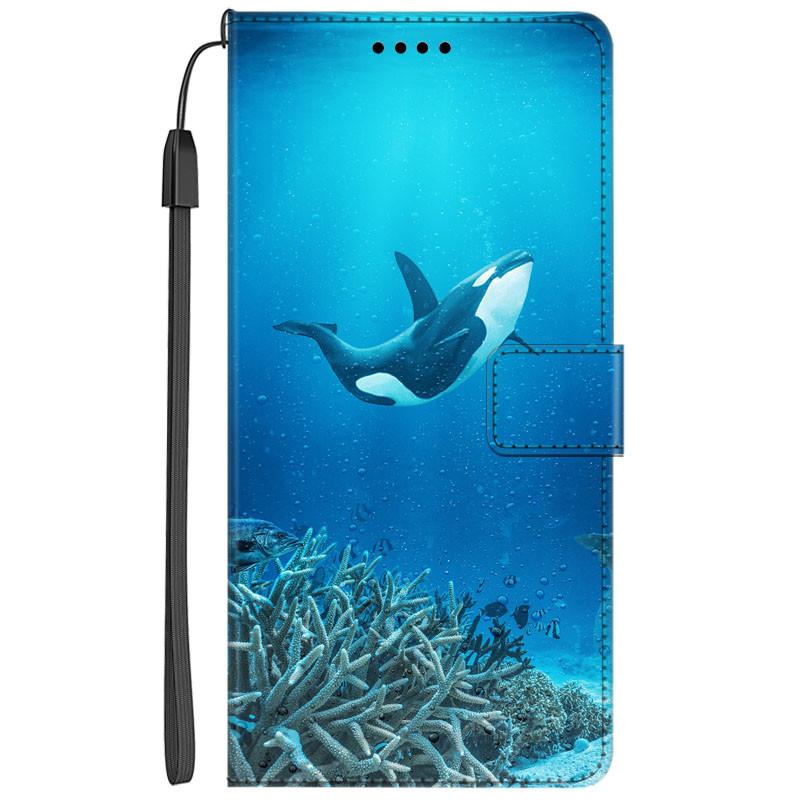 Flip Leather Case For Samsung S24 Ultra 5G Cover Book Wallet Seascape Coque for Samsung Galaxy S23 S22 S21 S20 Ultra S24Ultra