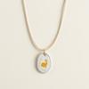 Roestvrijstalen Konijn Hanger Ketting Met Bloemenprints Voor Casual Vrouwen Zomer