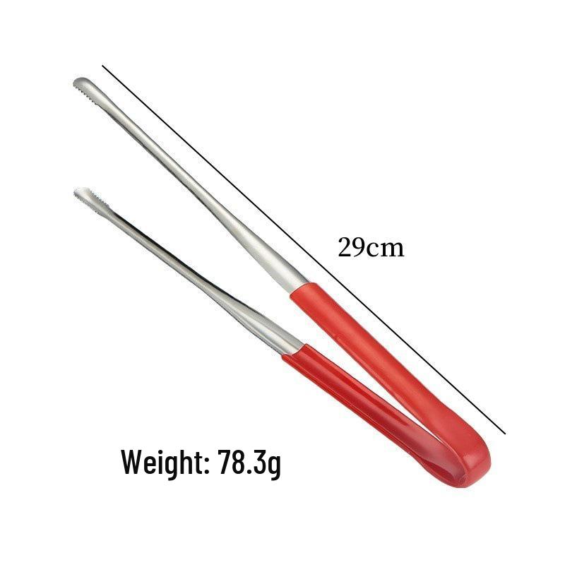 Korean Style 304 Stainless Steel Serrated BBQ & Bread Tongs