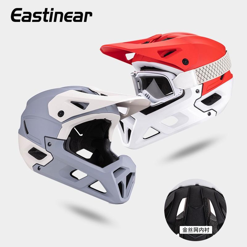 Full Face Cycling Helmet Mountain Bike Adult Unisex EPS Safety Gear With Adjustable Fit