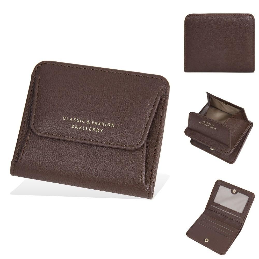 Fashion PU Leather Mini Short Wallet Fold Large Capacity ID Card Holder Korean Lightweight Student Coin Purse Women Girls