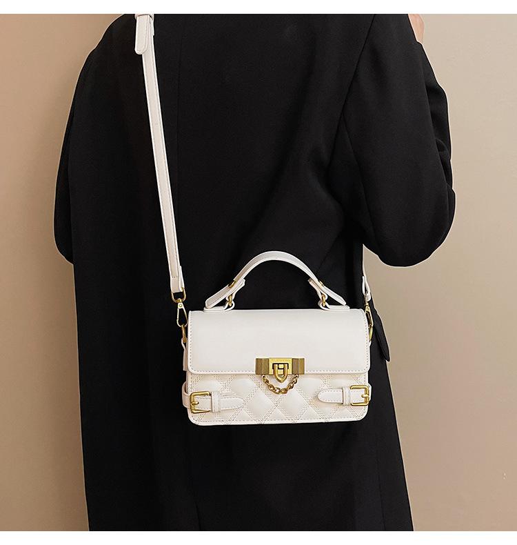 Rhombus bag handbag bag new trendy retro versatile small square bag women's summer high-end versatile messenger bag