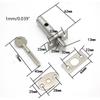 Stainless Steel Invisible Mortise Door Lock Iron Pipe Well Lock Fire Door Escape Aisle Lock Furniture Hardware