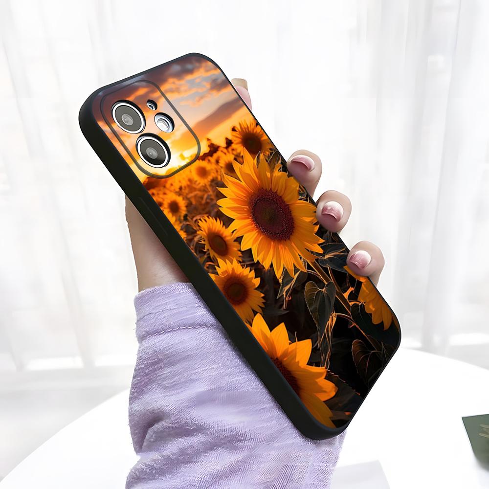 Sunflower Starry Phone Case For IPhone 17 Pro Max 15 Pro 16 14 Plus 12 13 Mini 11 Pro Shockproof Soft Cover
