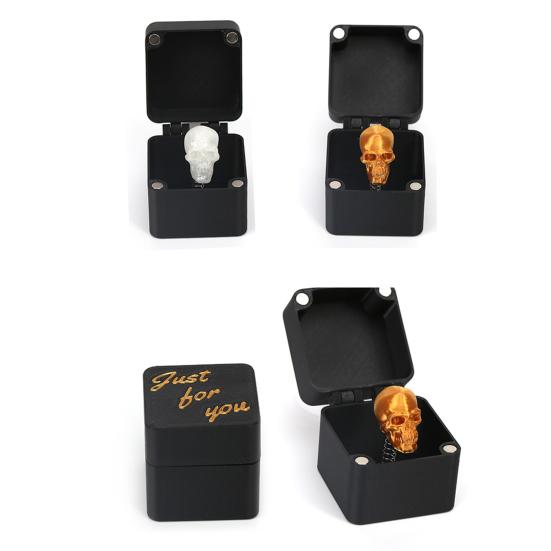 Halloween 3D Printed Skull Box Ornament Popping Skull In A Case Desktop Decoration Teasing Friends Tricky Props Gag Prank Gift