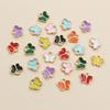 50Pcs 8x8.5mm Small Alloy Butterfly Charms Pendants Multi Colors For DIY Bracelet Necklaces Jewelry Making Accessories
