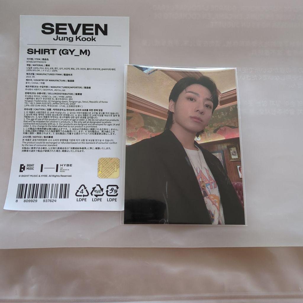 [USED] BTS SEVEN Jungkook SHIRT Photo Card