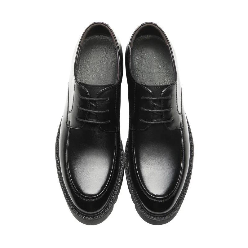 Fashion Brand Genuine Leather Sneakers Men Elevator Shoes Platform Heels 8/10cm Height Increase Heightening Shoes Man Dress Shoes
