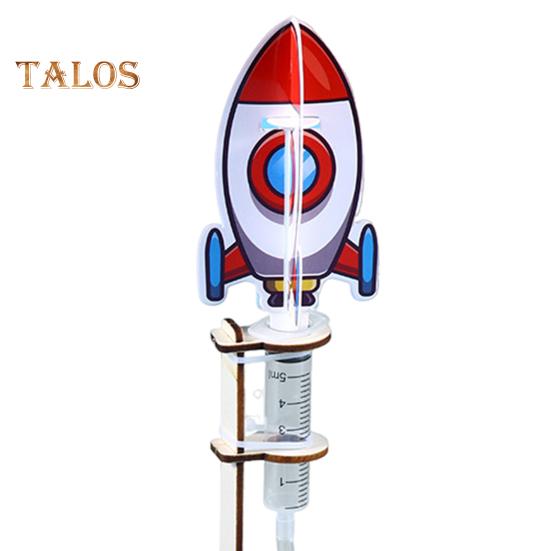 1 Sada DIY Model Raketometu Ručně Vyráběné Dřevěné Puzzle Vzduchem Poháněná Raketa Stavební Řemesla Děti STEM Vzdělávací Vědecký Experiment Hračka