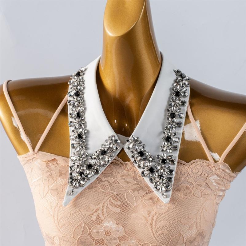 Strass-verzierter bequemer Polyester-Faux-Kragen für Geschäftsveranstaltungen und Abendanlässe