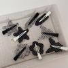 1pair Academy Style Bangs Clips Black White Polka Dot Hairclip Texture Side Clip Hairclip Sweet and Cute Side Clip Hairaccessory