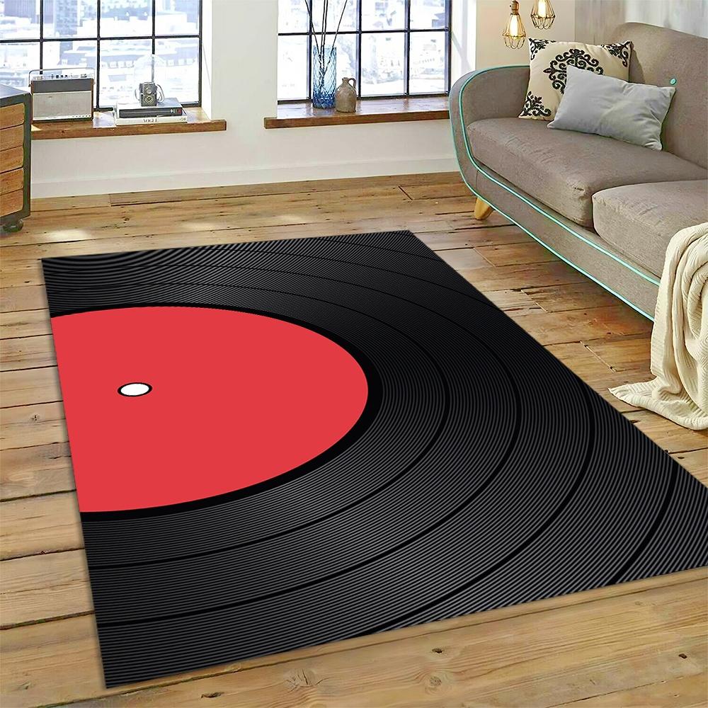Vinyl Record Music DJ Screen tape Rug Carpet for Living Room Bedroom Home Decor,Floor Mat Non-slip Decoration for Sofa Doormat