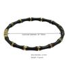 Gold Bamboo Pattern Women's Bracelet with Colored Epoxy Resin