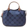 SCHOZON 2-Way Handbag, Leathery 11-2151, Women's, NavyDark Brown