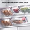 Refrigerator Storage Box Hangable Drawer Design Healthy Food Preservation Box Eggs Vegetables Fruits Storage Holder