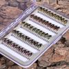 50Pcs/set Fly Fishing Lures Bass Salmon Trout Flies Fishing Tackle Dry/Wet Fishing Feather Baits Fly Fishing Flies Kits