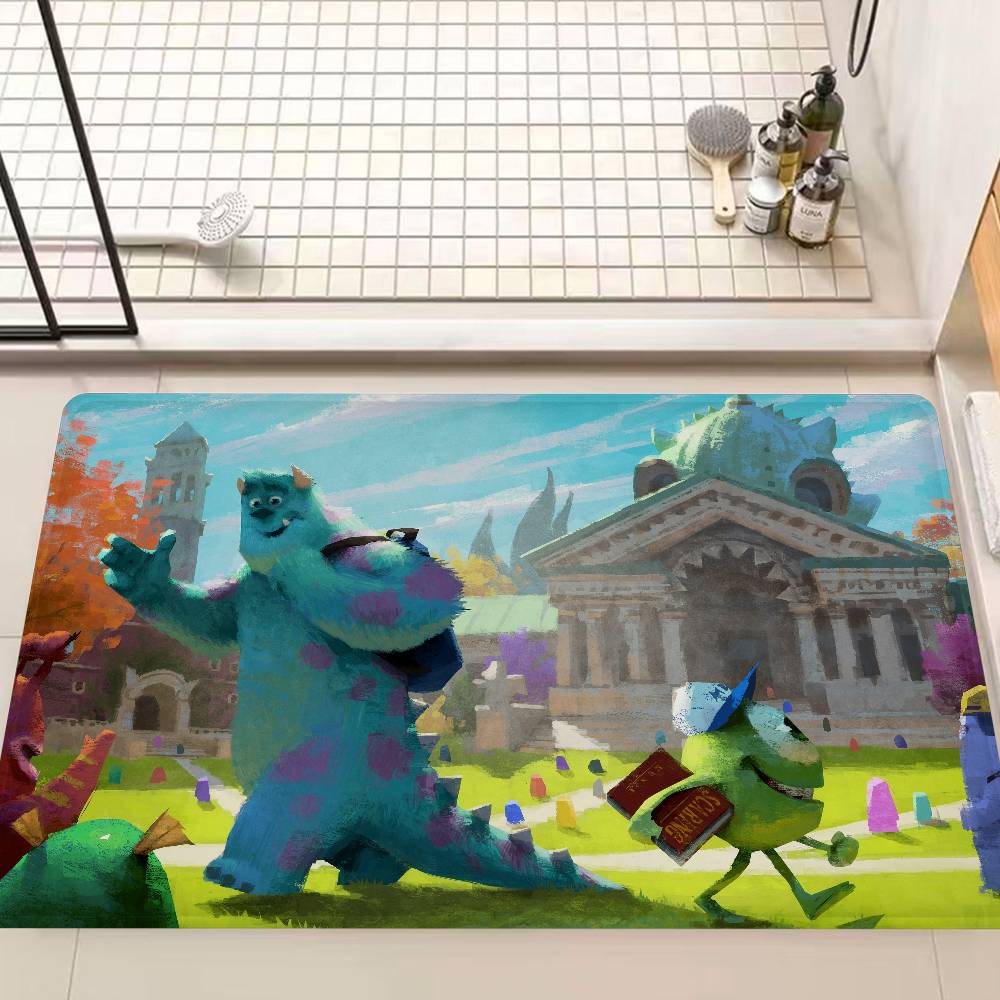 Animated Movie M-Monsters-Inc Door Mat Washable Non-Slip Living Room Sofa Chairs Area Mat Kitchen Doormat Area Rug