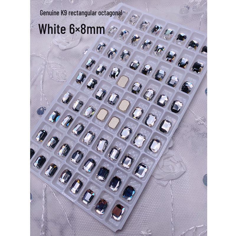 Champagne Colored K9 Octagonal Nail Diamonds for Salons
