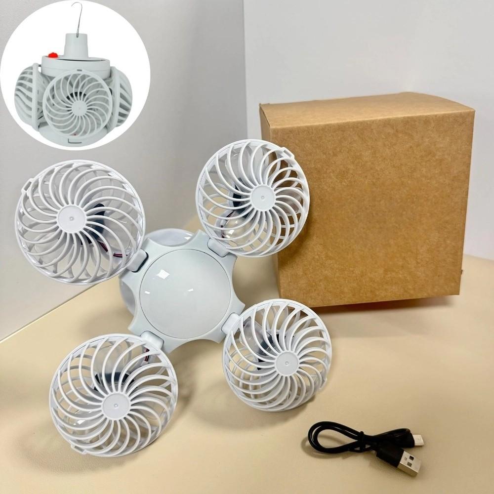 New Football Solar Fan Light Rechargeable Wall Mounted Foldable Fan Light LED Bulb Portable Camping Lamp Outdoor