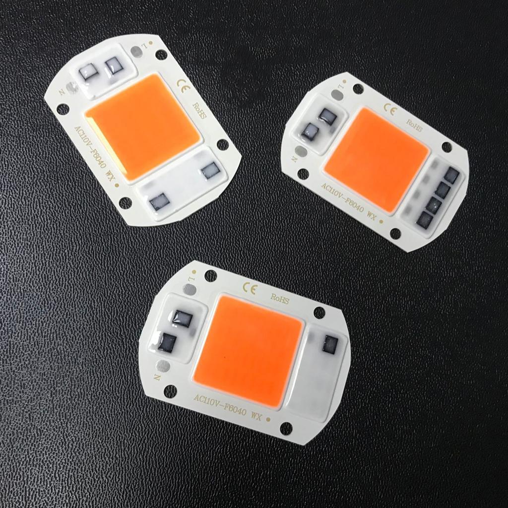 2pcs LED Lamp Bulb Chip High Power PCB Super Bright SMD COB Light Beads for Grow Lights DIY Lighting AC220V
