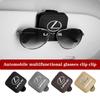 Car Sunglasses Holder Magnetic Leather Clip Ticket Holder For LEXUS RX300 RX330 RX350 IS250 LX570 Is200 Is300 Ls400 Accessories
