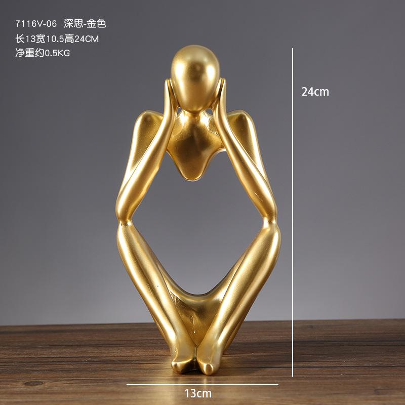 Home Character Ornaments Resin Situation Office Decorations Handicrafts Creative Love Sculpture Light Luxury Art Decoration