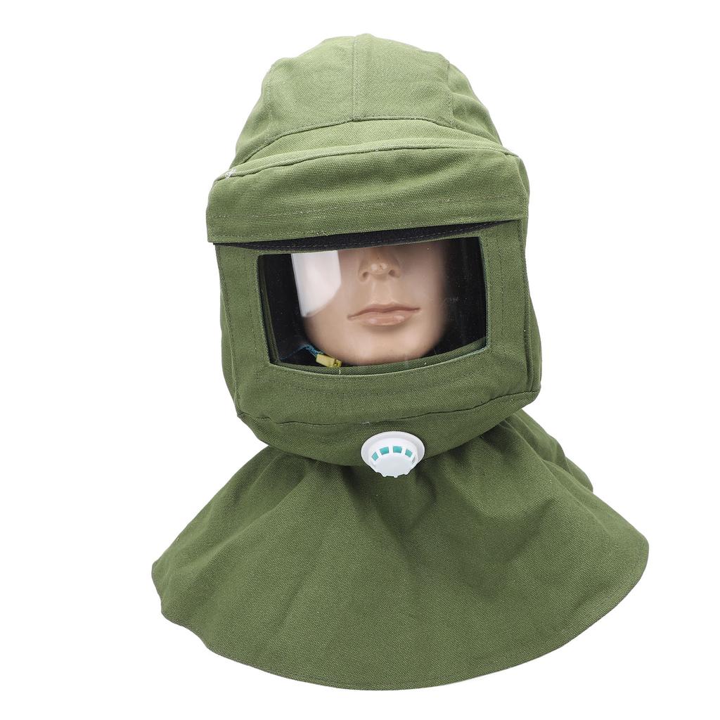 Capuche de Sablage Verre Transparent Écharpe Sableur Housse de Protection pour Peinture au Pistolet